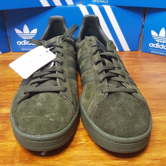 Adidas Originals Campus in Dark Cargo Green US Men’s Size 10.5 - Picture 4 of 7